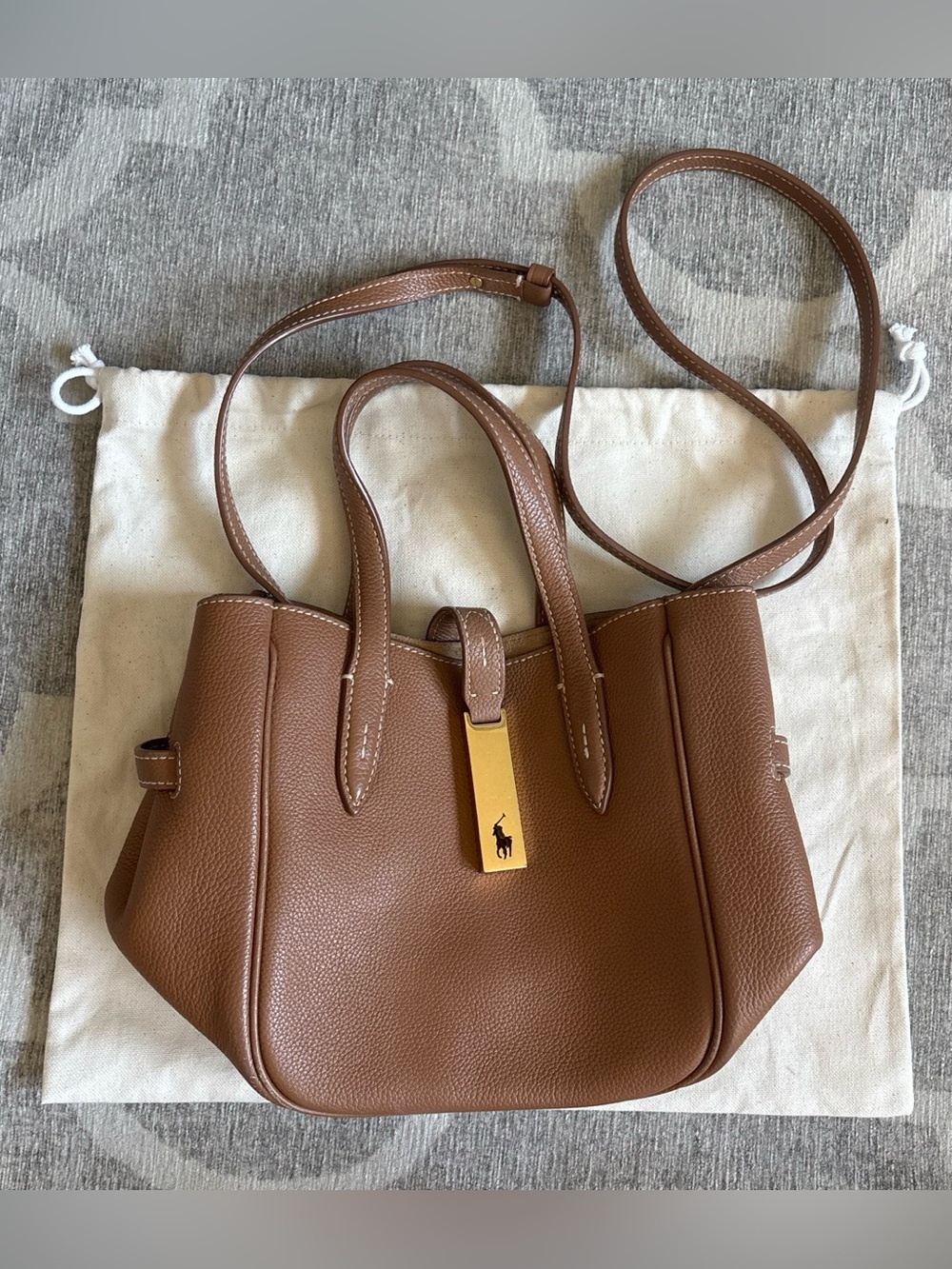 Polo Ralph Lauren Polo ID Calfskin Mini Saddle Bag